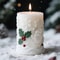 Christmas Snowflake Cylinder Candle Silicone Mold For DIY Wax Resin Decor 2
