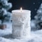 Christmas Snowflake Cylinder Candle Silicone Mold For DIY Wax Resin Decor 3