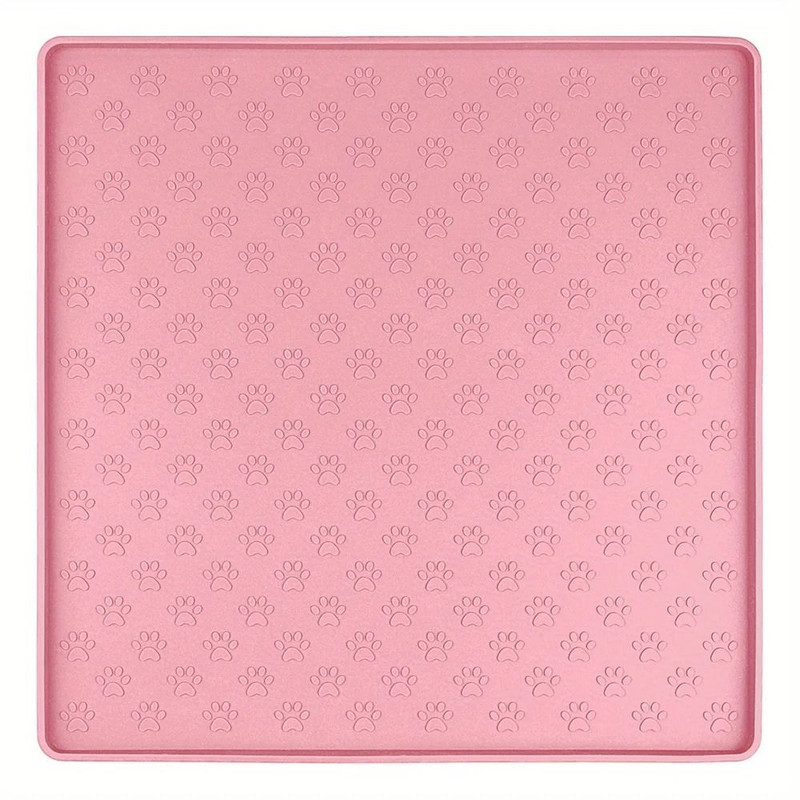 Pet Placemat Non Slip Paw Print Design Easy Clean Silicone Mat 9