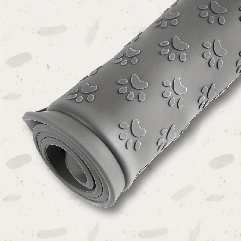 Pet Placemat Non Slip Paw Print Design Easy Clean Silicone Mat 5