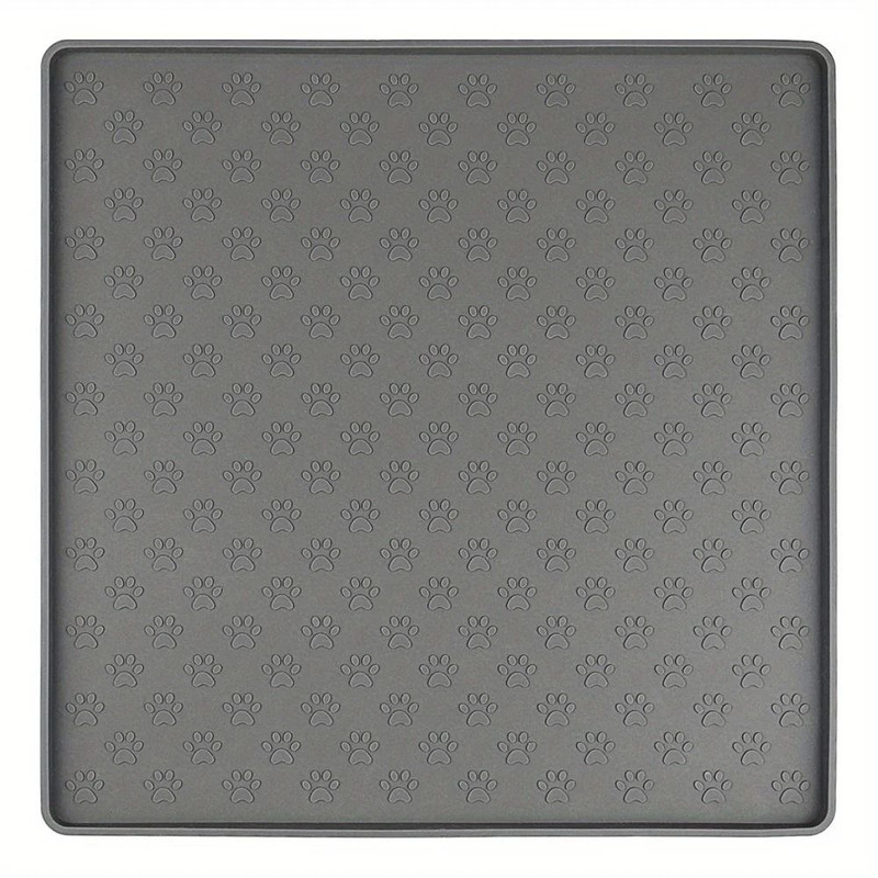 Pet Placemat Non Slip Paw Print Design Easy Clean Silicone Mat 6