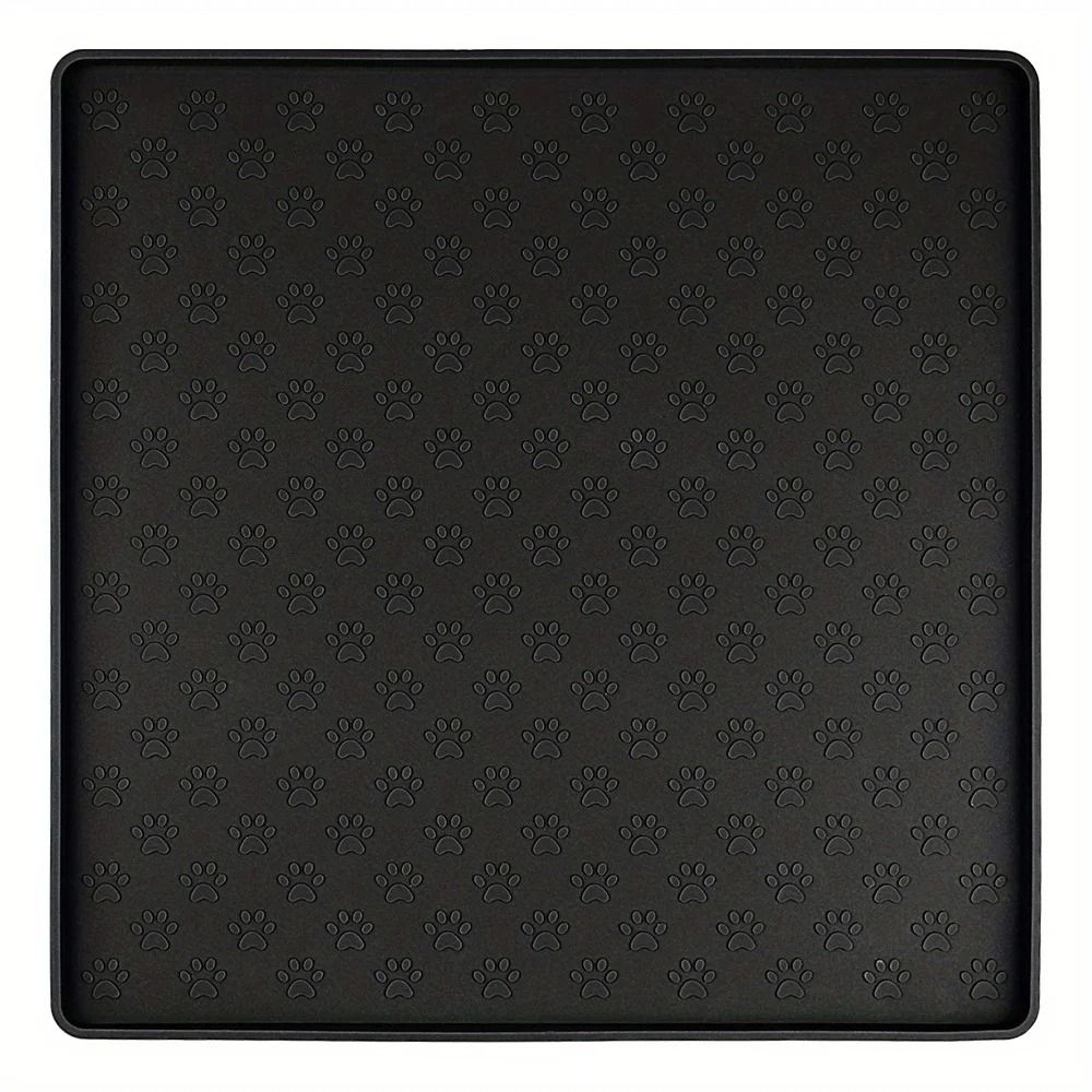 Pet Placemat Non Slip Paw Print Design Easy Clean Silicone Mat 7