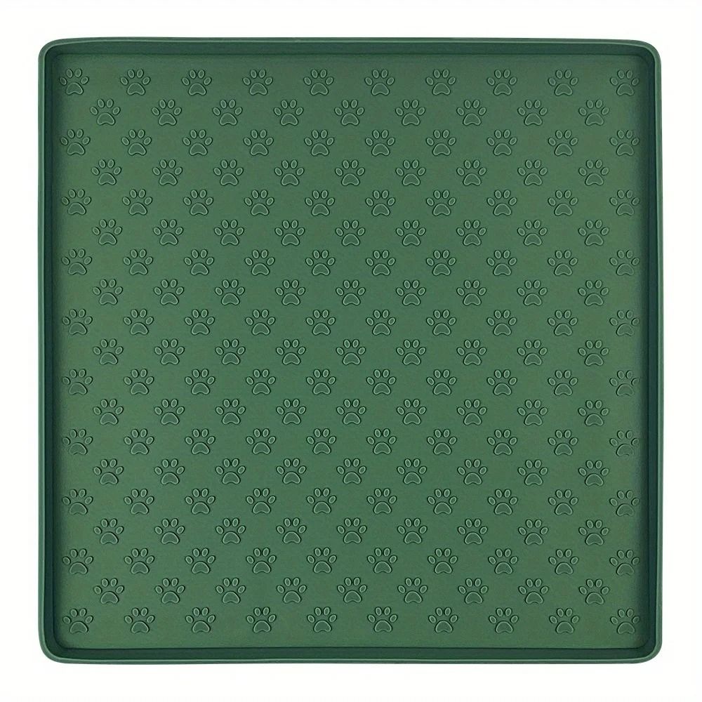 Pet Placemat Non Slip Paw Print Design Easy Clean Silicone Mat 8