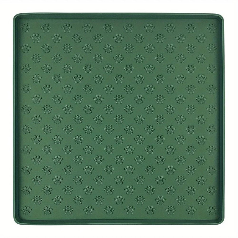 Pet Placemat Non Slip Paw Print Design Easy Clean Silicone Mat 8
