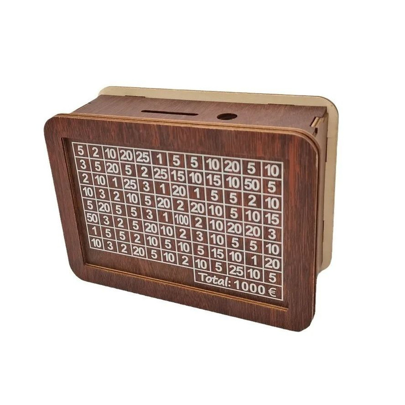 Wooden Money Box Reusable Savings Bank For Cash Coins And Bills 7