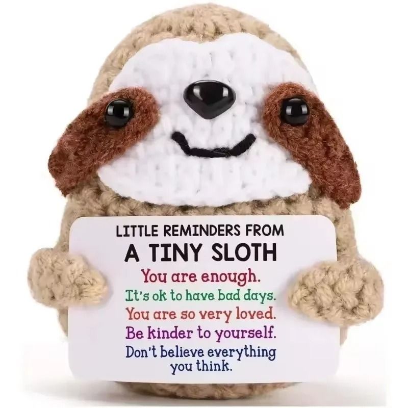 Positive Energy Potato Hug Pocket Mini Handmade Plush Wool Knitting Doll 2