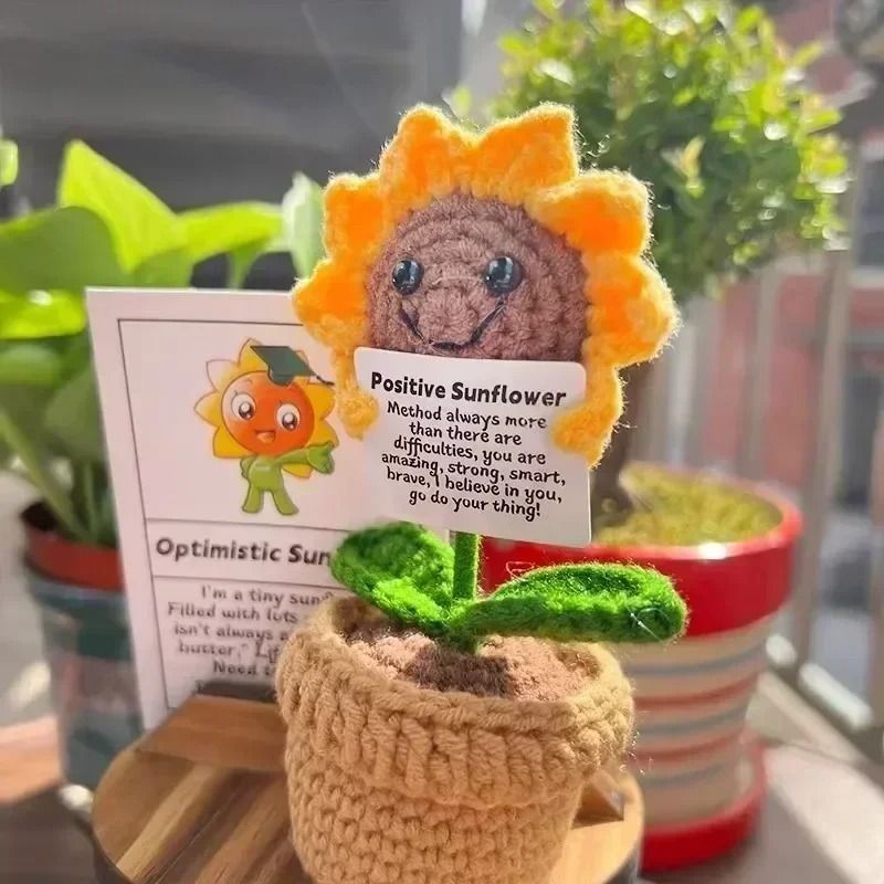 Positive Energy Potato Hug Pocket Mini Handmade Plush Wool Knitting Doll 13