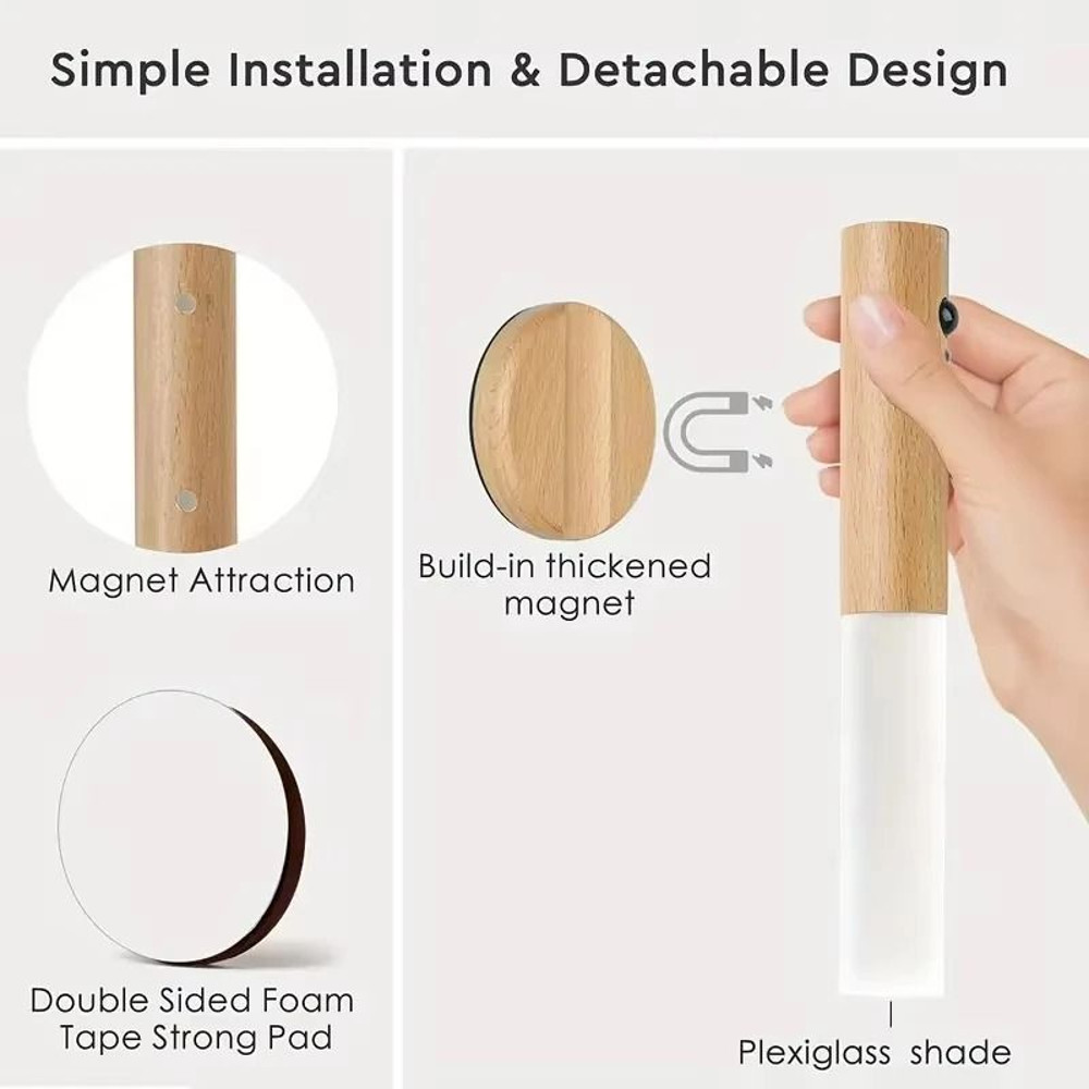Motion Sensor Lamp Wall Sconce For Bedroom Corridor Wardrobe Stairwell 3