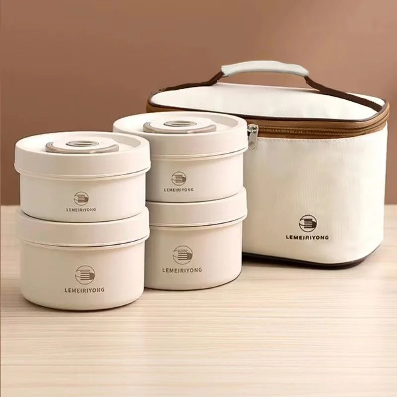 Portable Insulated Stackable Stainless Steel Lunch Container Set 9