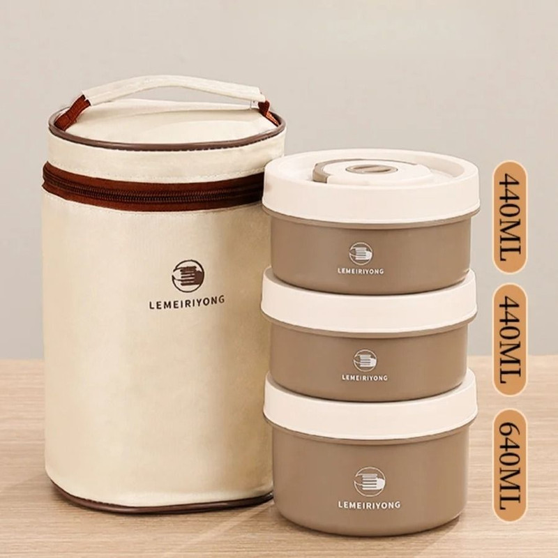 Portable Insulated Stackable Stainless Steel Lunch Container Set 12