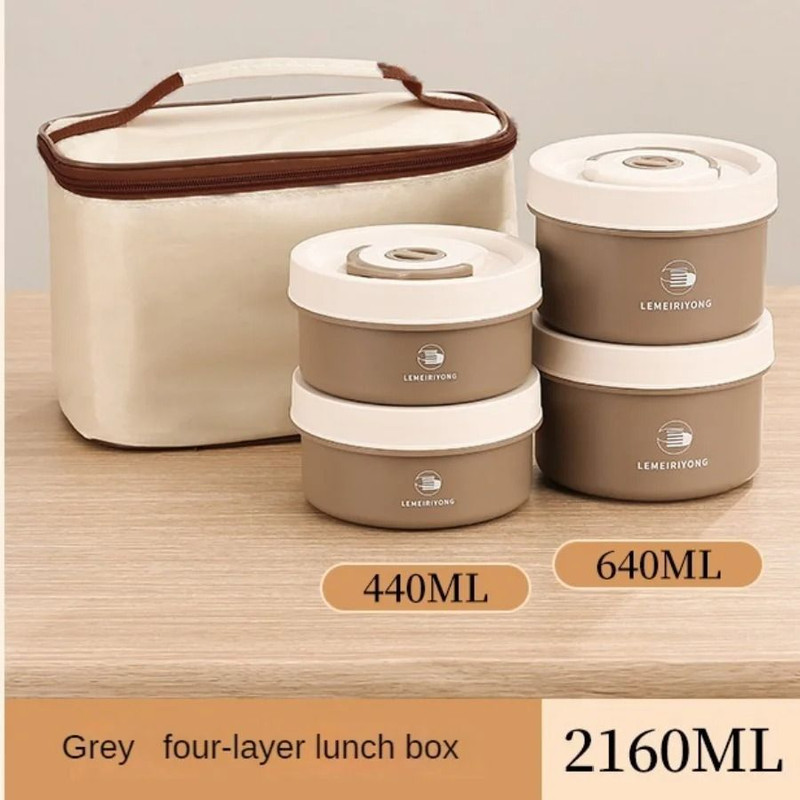 Portable Insulated Stackable Stainless Steel Lunch Container Set 13