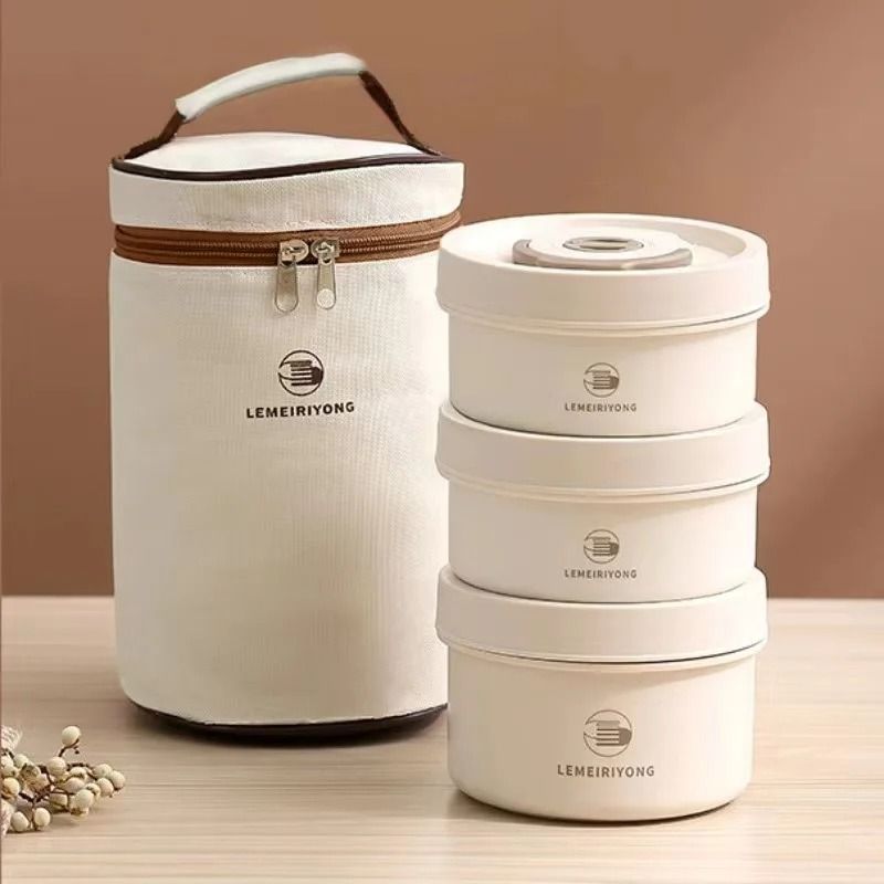Portable Insulated Stackable Stainless Steel Lunch Container Set 8