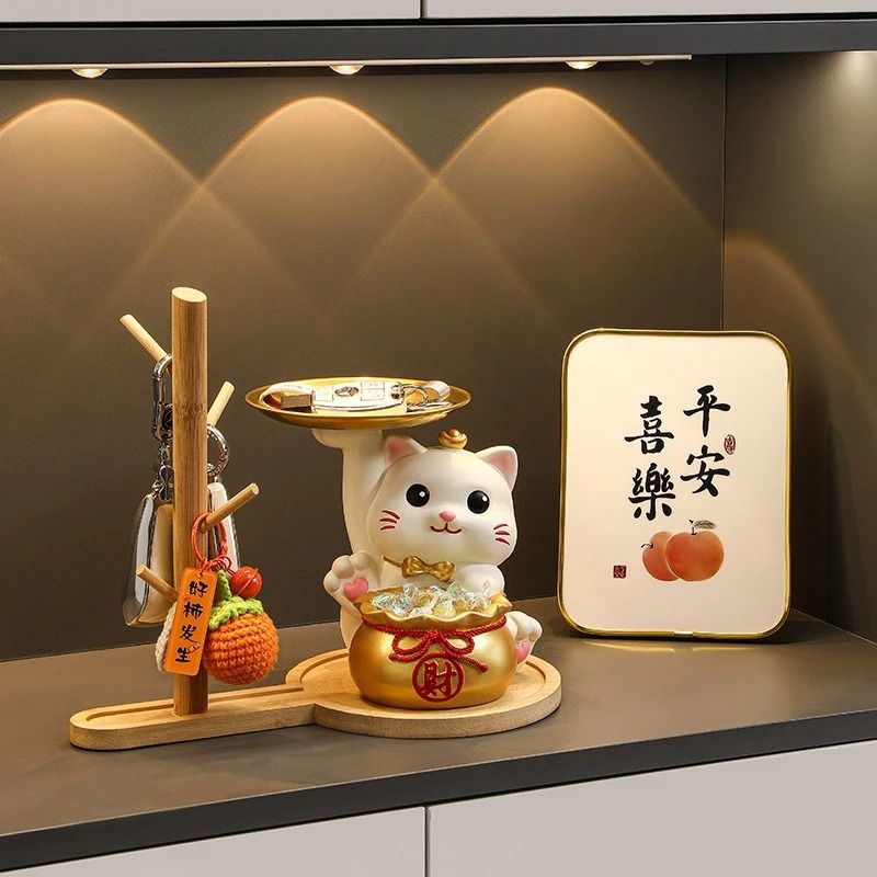 Bamboo Tree Branch Organizer Tray With Key Holder And Jewelry Display 5