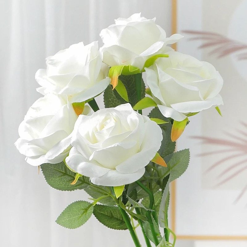 48 Cm Rose Black Silk Bouquet Peony Artificial Flower 6