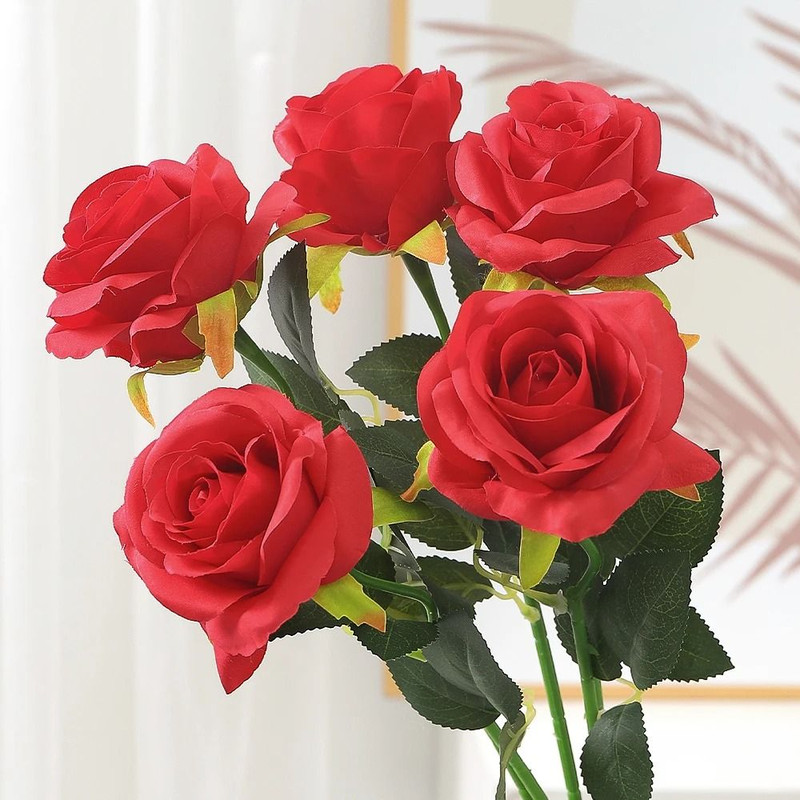 48 Cm Rose Black Silk Bouquet Peony Artificial Flower 12