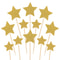 Star Glitter Cake Insert Topper Kit 50 Pieces Gold Silver 0