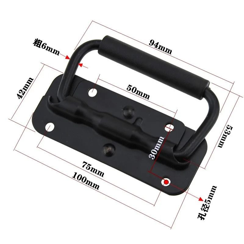 Iron Spring Handle Folding Cabinet Toolbox Luggage Handle 7