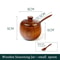 Wooden Seasoning Jar Vintage Kitchen Salt Sugar Spice Container With Lid Spoon And Tray 6