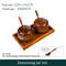 Wooden Seasoning Jar Vintage Kitchen Salt Sugar Spice Container With Lid Spoon And Tray 10