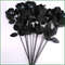 Artificial Black Rose Bouquet Set 10 Pieces Wedding Home Decor 4