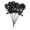 Artificial Black Rose Bouquet Set 10 Pieces Wedding Home Decor 5