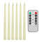 Flameless Taper Candles Set Timer Remote Flickering 6 To 24 Pieces 6