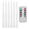 Flameless Taper Candles Set Timer Remote Flickering 6 To 24 Pieces 7