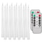 Flameless Taper Candles Set Timer Remote Flickering 6 To 24 Pieces 8