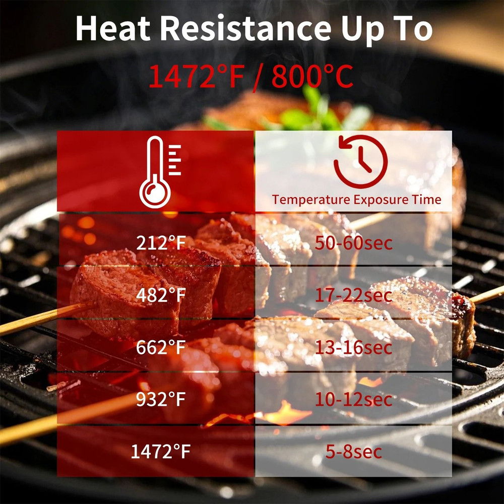 BBQ Gloves High Temperature Resistance Oven Mitts Fireproof Non Slip Grilling Gloves 1