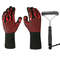 BBQ Gloves High Temperature Resistance Oven Mitts Fireproof Non Slip Grilling Gloves 7