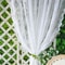 White Floral Lace Sheer Rod Pocket Curtain Panel 6