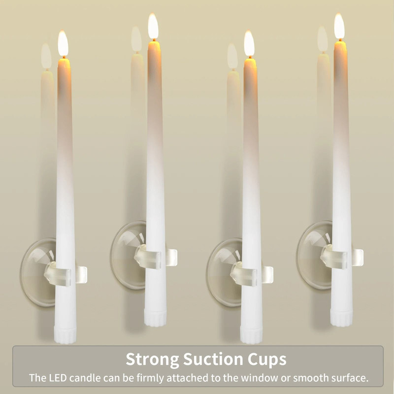 LED Flameless Flickering Taper Candles With Remote Battery Operated Tea Lights For Home And Wedding 5