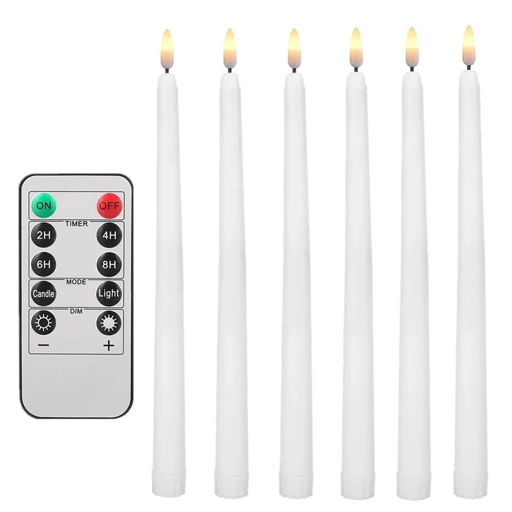 LED Flameless Flickering Taper Candles With Remote Battery Operated Tea Lights For Home And Wedding 6