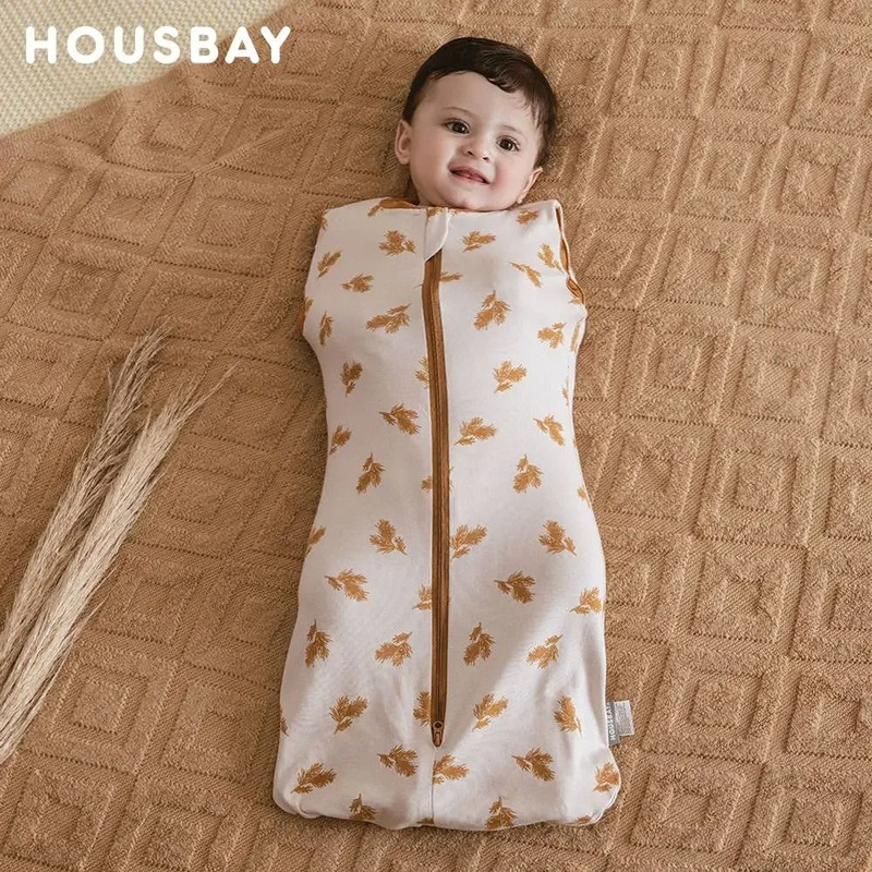 Baby Sleeping Bag Newborn Swaddle Sleeveless Sleep Sack Summer Cotton Soft Two Way Zipper 0