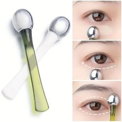 eye roller massage stick face cream applicator cosmetic spatula gold alloy skin care tool