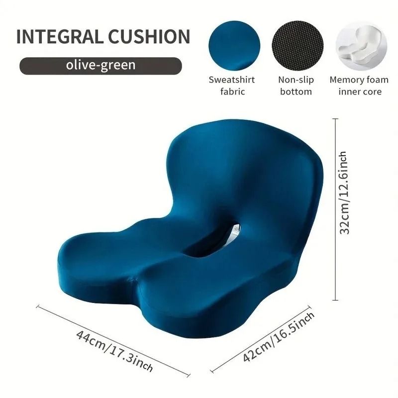 Memory Foam Seat Cushion And Backrest Office Chair Lumbar Support Pad 9