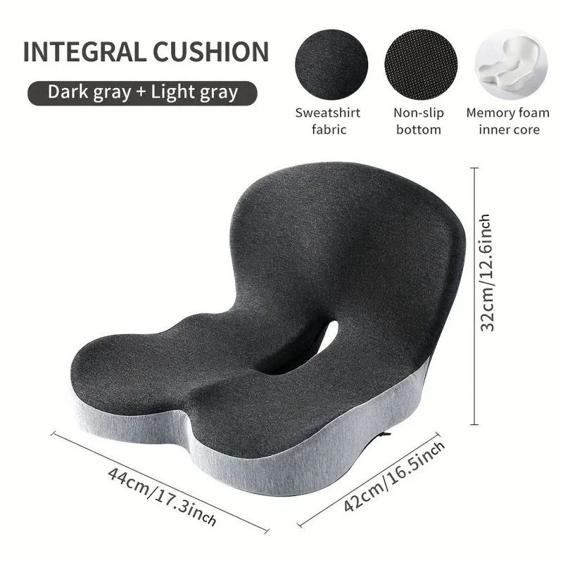 Memory Foam Seat Cushion And Backrest Office Chair Lumbar Support Pad 6