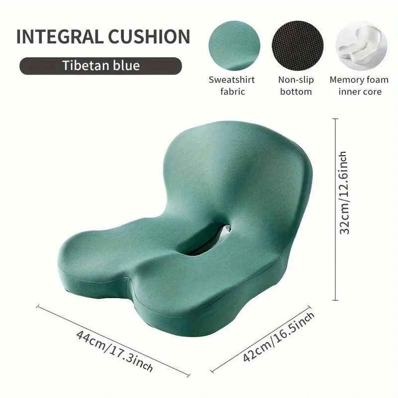 Memory Foam Seat Cushion And Backrest Office Chair Lumbar Support Pad 7