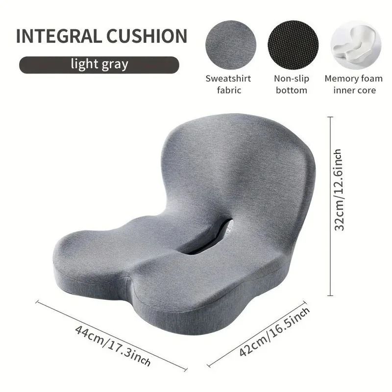 Memory Foam Seat Cushion And Backrest Office Chair Lumbar Support Pad 8