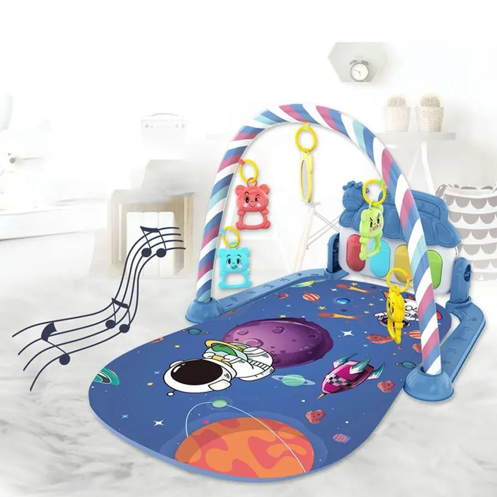 Baby Activity Gym Rack Early Education Musical Play Mat For Newborns And Toddlers 2