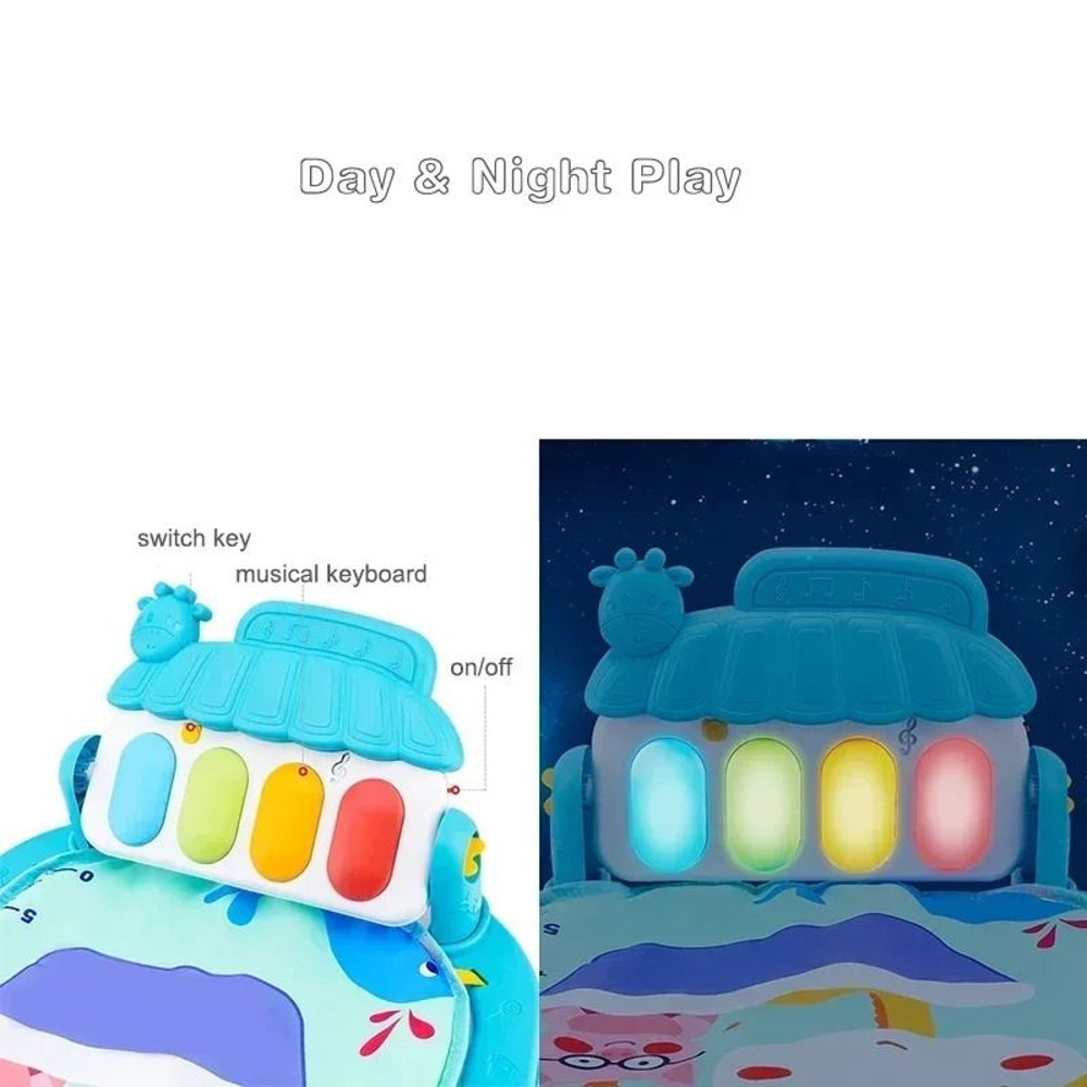 Baby Activity Gym Rack Early Education Musical Play Mat For Newborns And Toddlers 3
