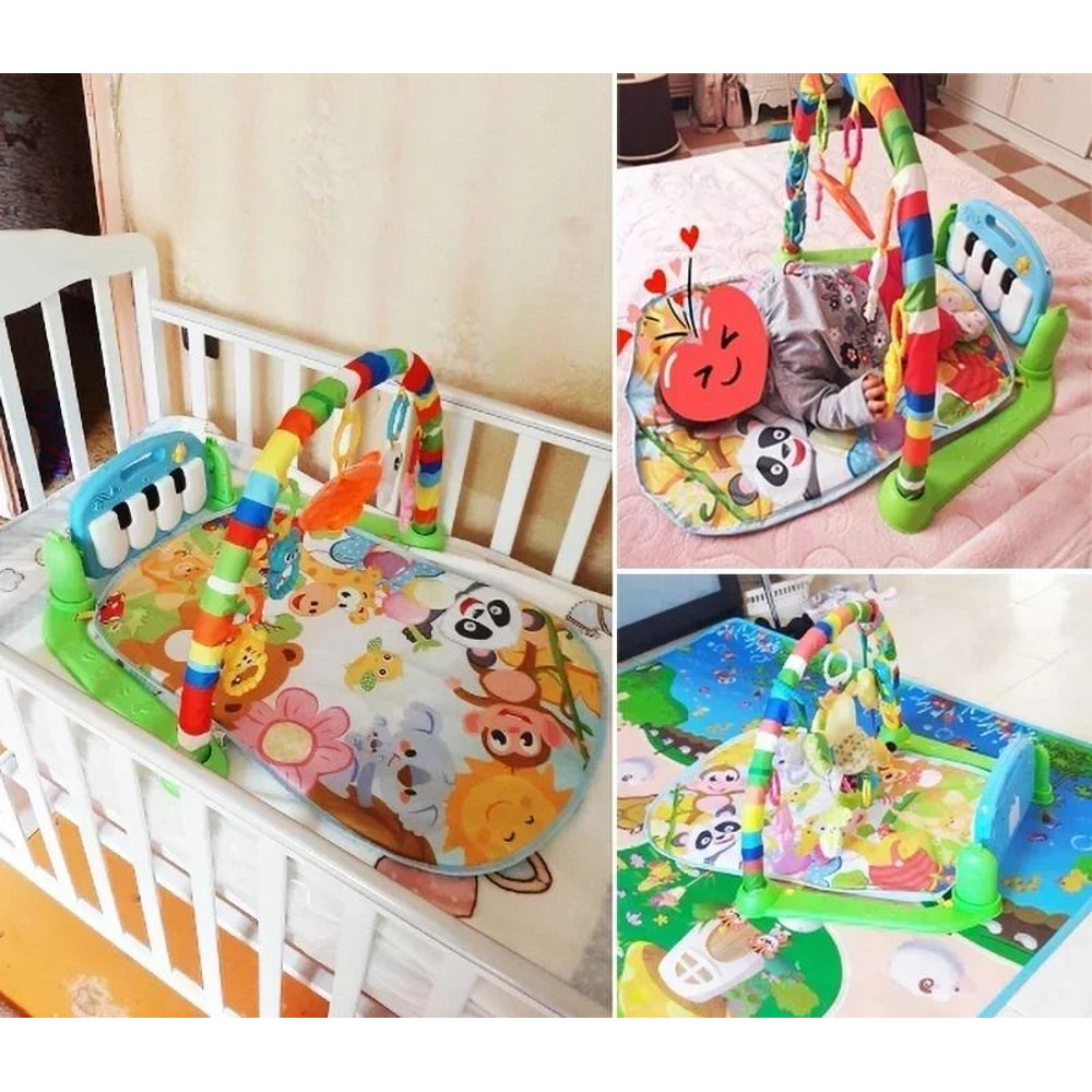 Baby Activity Gym Rack Early Education Musical Play Mat For Newborns And Toddlers 5