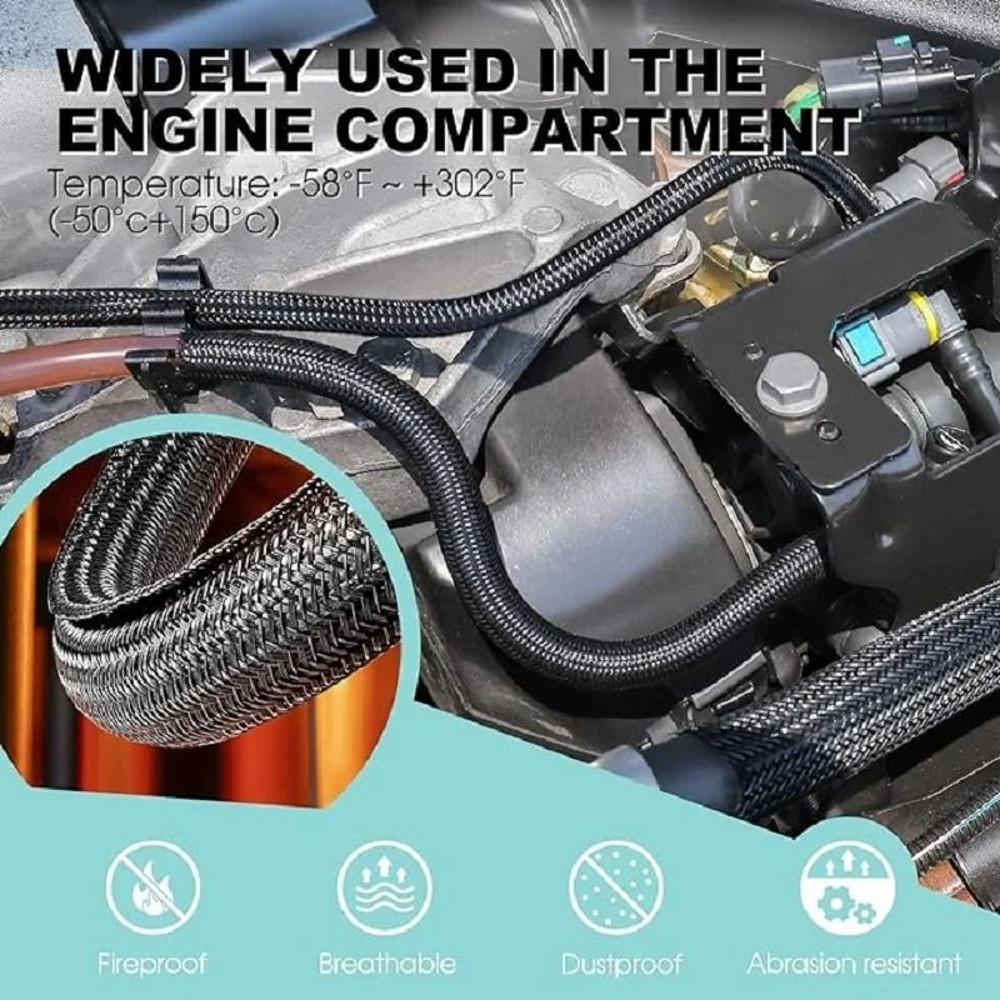 Braided Cable Sleeve PET Nylon Cable Wrap Cover For Desk PC TV Wire Protector 4