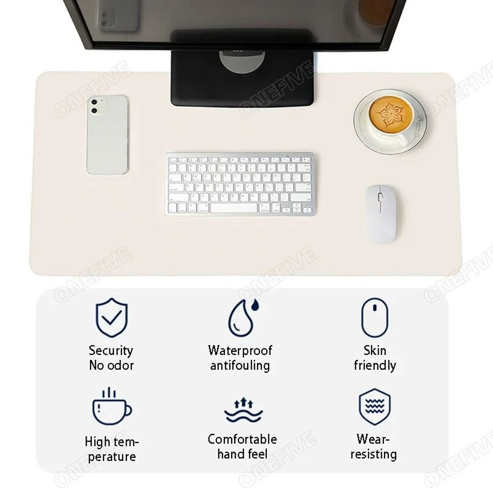 Large PU Leather Desk Mat Waterproof Office And Gaming Mouse Pad 3