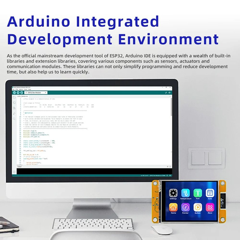 ESP32 Arduino LVGL WiFi Bluetooth Development Board With 240x320 TFT Touch Display 5