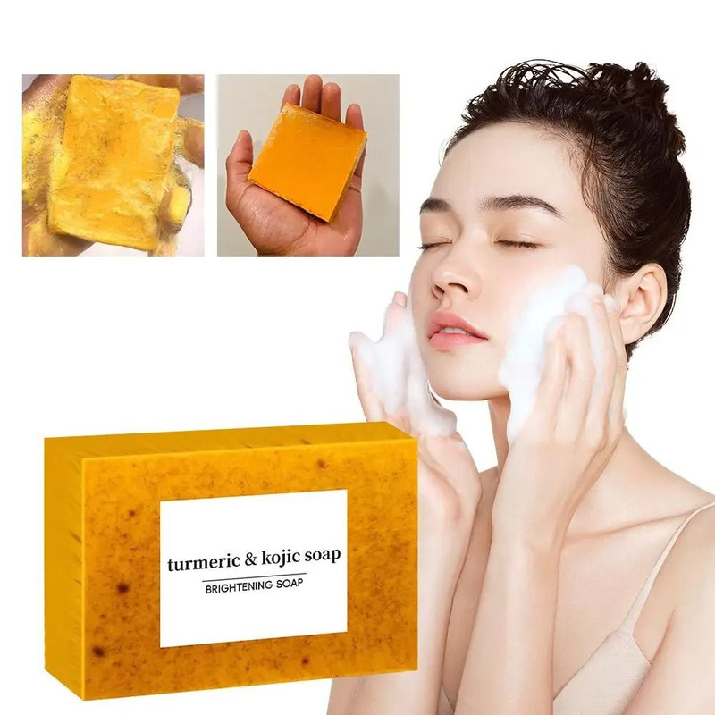 Turmeric Kojic Acid Lemon Handmade Soap For Shower And Facial Use 1
