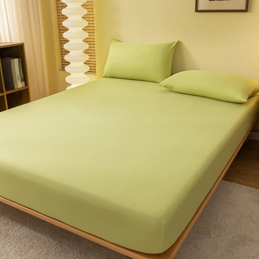 Solid Color Matte Bed Sheet 1 Piece Bed Cover For Bedroom Bedding Excluding Pillowcases 21