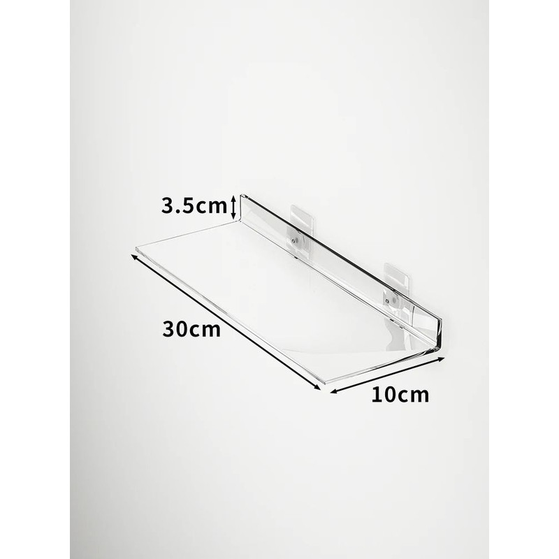 Acrylic Storage Rack Wall Panel No Drill Bathroom Kitchen Organizer Strong Sticker 5