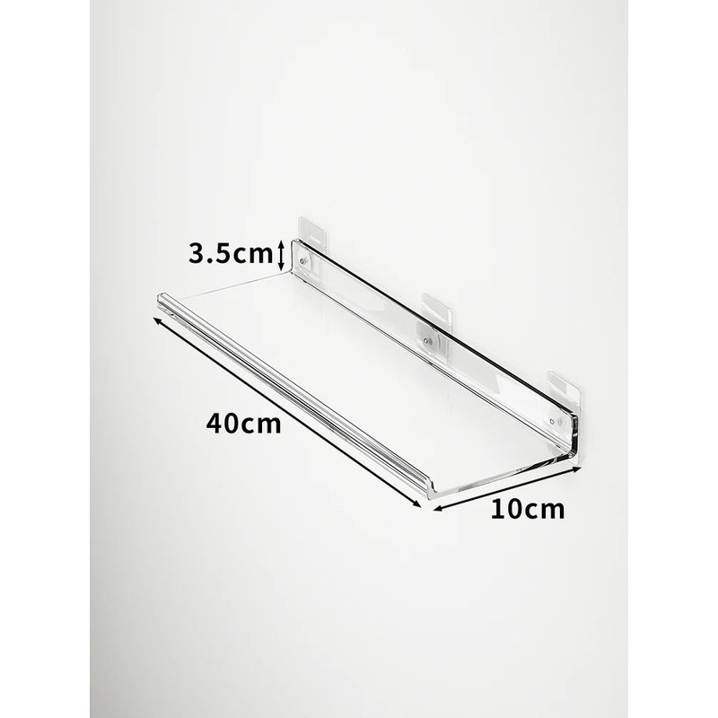 Acrylic Storage Rack Wall Panel No Drill Bathroom Kitchen Organizer Strong Sticker 6