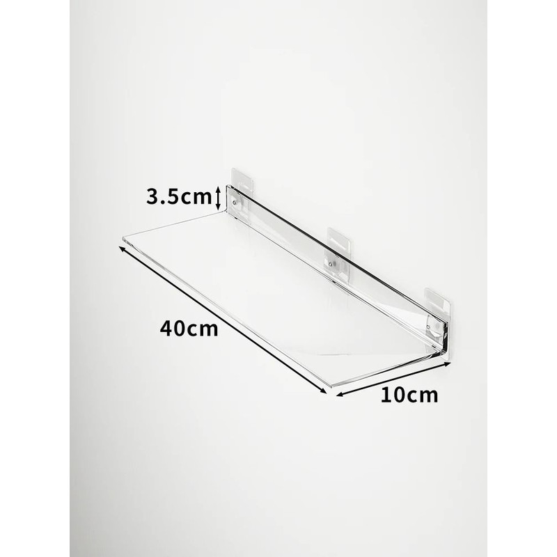 Acrylic Storage Rack Wall Panel No Drill Bathroom Kitchen Organizer Strong Sticker 7